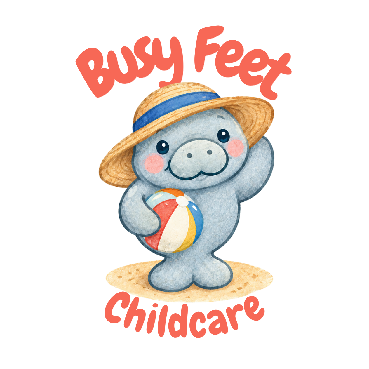 Busy Feet Childcare — the full logo